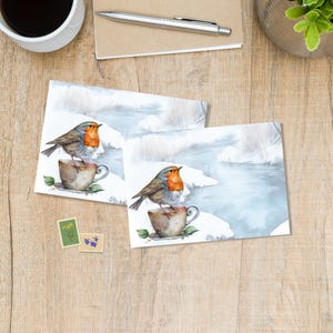 Teacup Rotkehlchen Umschläge 5er oder 10er Pack, Pen pal Lieferungen, Umschläge für Happy Mail Briefe, C6 Größe Postumschläge