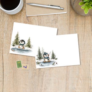 Ice Fishing envelopes pack of 5 or 10, Pen pal supplies, Envelopes for happy mail letters, C6 size post envelopes