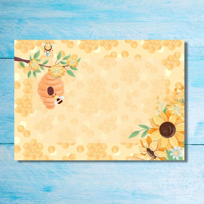 Flower Bee Envelopes Pack of 5 or 10, Happy Mail Envelopes for Pen Pals ...