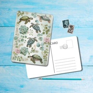 Postkaart Australische dieren (nr. 1), A6-kaart met afgeronde hoeken, prachtig geïllustreerde postcrossing-kaart 14,8 cm x 10,5 cm