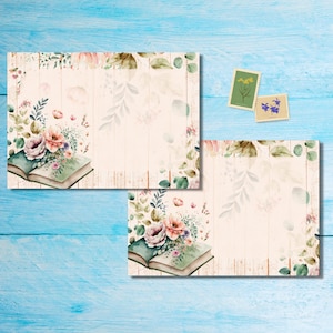 Buste Floral Books confezione da 5 o 10, buste Happy Mail per lettere di amici di penna, buste postali formato C6