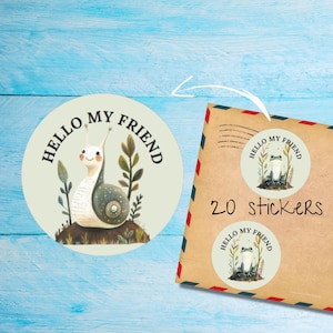 Paquete de pegatinas "Alrededor del estanque", lindas etiquetas redondas mate para correo feliz cortadas individualmente, suministros para amigos por correspondencia para decorar sobres