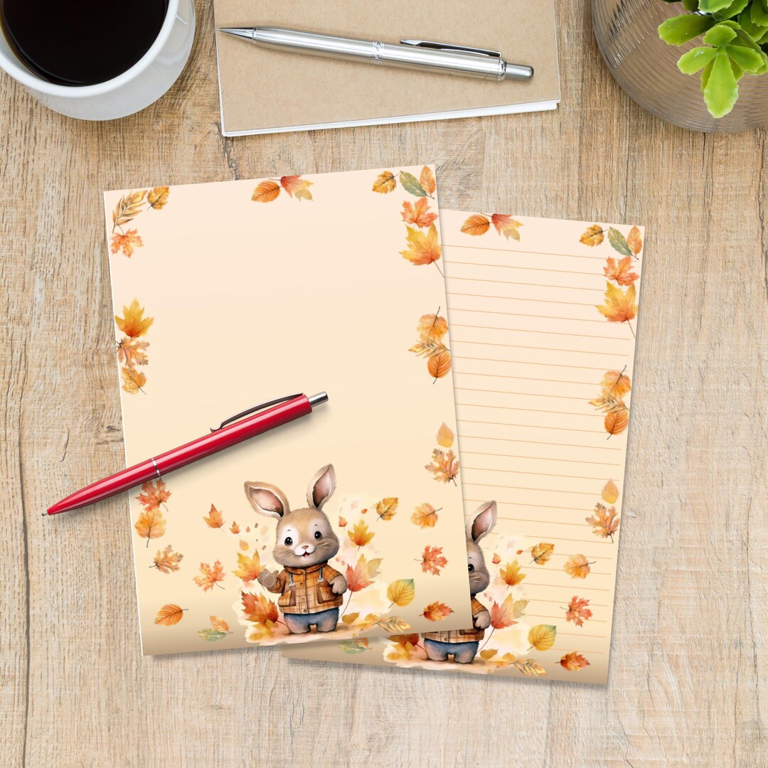 Leaves All Around A5 Letter Writing Paper, Penpal Stationery Supplies ...