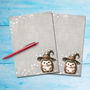 Carta da lettere A5 con motivo riccio magico, articoli per amici di penna, fogli di cancelleria a righe o non a righe, carta da lettere carina con o senza righe