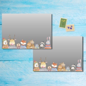 Paquete de 5 o 10 sobres con temática de suéter, sobres de correo feliz para cartas de amigos por correspondencia, sobres de tamaño C6 con envío postal.