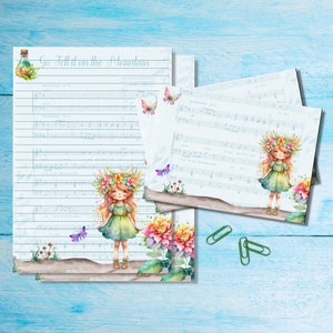 Set di cancelleria Harmony A5 per scrivere lettere, graziosi articoli per amici di penna, kit per posta ordinaria, fogli a righe o non a righe con buste abbinate