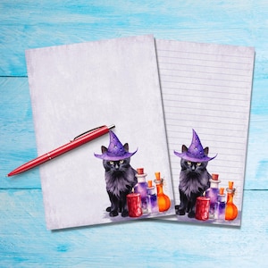 Papel para escribir cartas Magic Cat A5, suministros para amigos por correspondencia, hojas rayadas o sin rayar, lindo papel para notas con o sin líneas