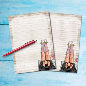 Winter Relax A5-briefpapier, benodigdheden voor penvrienden, briefpapier, al dan niet gevoerd, briefpapier, schattig briefpapier met of zonder lijnen
