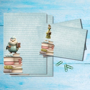 Set di cancelleria per bibliotecari in formato A5, graziosi articoli per amici di penna, kit per posta ordinaria, fogli a righe o non a righe con buste abbinate