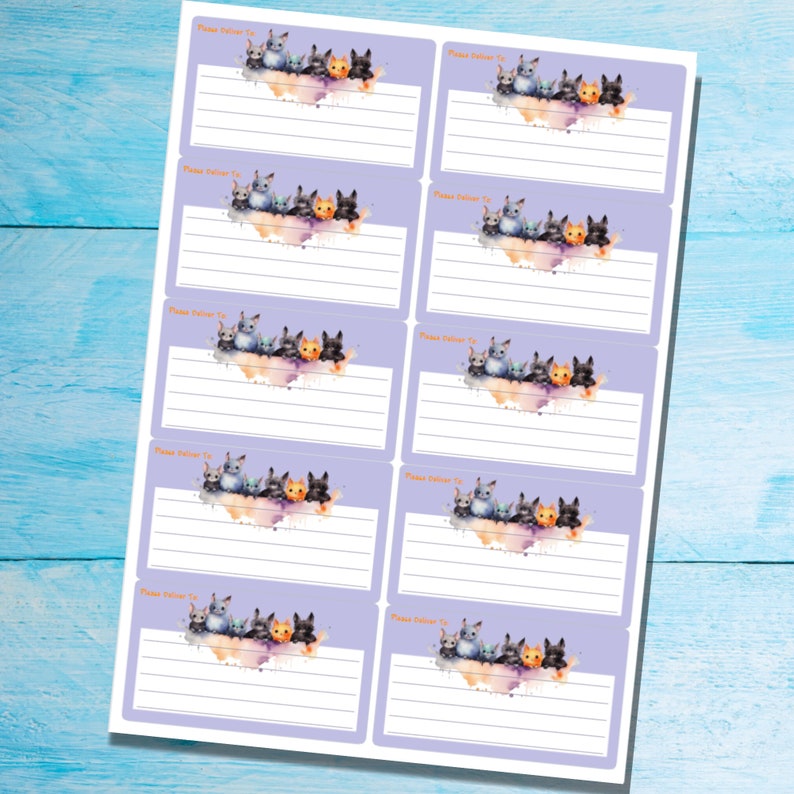 Bat Line-up Self Adhesive Please Deliver To.. Labels, 10 Labels per ...