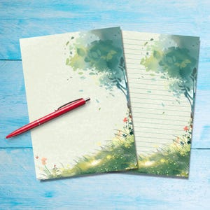 Carta da lettere One Fine Day A5, carta da lettere carina, carta da lettere a righe o senza righe, fogli A5 per scrivere lettere, forniture per amici di penna