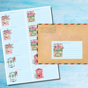Cassette postali autoadesive, consegnare a... etichette, 10 etichette per foglio, adesivi rettangolari 99,1 x 57,0 mm con angoli arrotondati