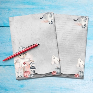 Papel para escribir cartas Espantapájaros A5, Suministros para amigos por correspondencia, Papelería con o sin líneas, Lindo papel de notas con o sin líneas