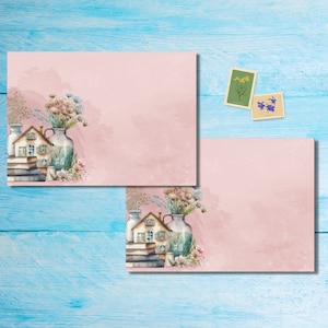 Pacote de envelopes Afternoon Relax com 5 ou 10, envelopes Happy Mail para cartas de amigos por correspondência, envelopes tamanho C6 para postagem
