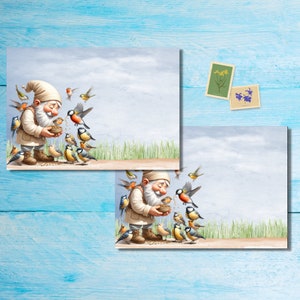 Paquete de 5 o 10 sobres para alimentar a los pájaros, sobres de correo feliz para cartas de amigos por correspondencia, sobres de tamaño C6 para enviar por correo.
