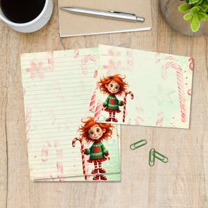 Zuckerstangen Mädchen Briefpapier Set, DIN A5 Briefpapier, liniert oder unliniert