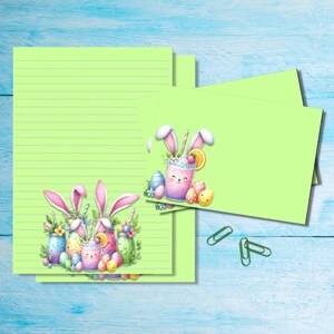 Bubble Tea pasquali, set per scrivere lettere in formato A5, fogli per appunti con o senza righe e buste abbinate, posta ordinaria pasquale, articoli per amici di penna