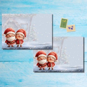 Buste Mr & Mrs Claus, confezione da 5 o 10, buste Happy Mail per lettere di amici di penna, buste postali formato C6