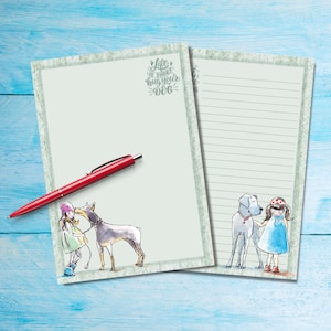 Dog Hugs Papel para escribir cartas A5, Suministros para amigos por correspondencia, Hojas de papelería para cartas forradas o sin forrar, Lindo bloc de notas de correo postal con/sin líneas