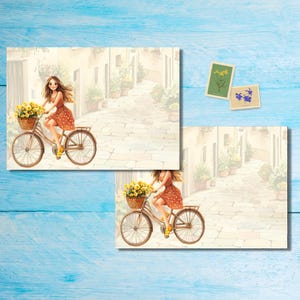 Paquete de 5 o 10 sobres para ciclismo en Italia, sobres Happy Mail para cartas a amigos por correspondencia, sobres con envío postal tamaño C6.