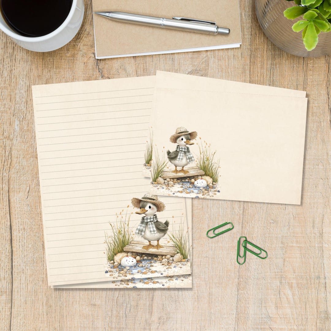 Goose Envelope Nicolas Goose A5 Letter Writing Set, Spring Pen Pal Stationery Supplies ...