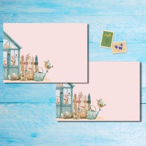 Paquete de 5 o 10 sobres de invernadero, sobres Happy Mail para cartas a amigos por correspondencia, sobres de tamaño C6 para enviar por correo