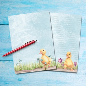 Papel para cartas tamaño A5 con forma de patitos, bonitas hojas para cartas, material para amigos por correspondencia, papel para notas con o sin líneas para correspondencia por carta