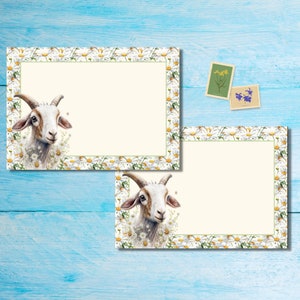 Buste Daisy Goat confezione da 5 o 10, buste Happy Mail per lettere di amici di penna, buste postali formato C6