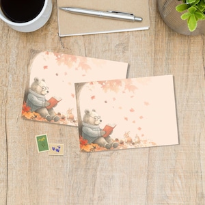 Confezione da 5 o 10 buste Bears Storytime, articoli per amici di penna, buste per lettere allegre, buste postali formato C6