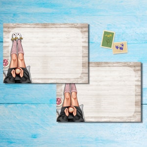 Paquete de 5 o 10 sobres Winter Relax, sobres Happy Mail para cartas a amigos por correspondencia, sobres con envío postal tamaño C6