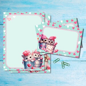 Set di cancelleria Buckets of Love, carta da lettere A5 con buste abbinate, kit di forniture per amici di penna per posta ordinaria, fogli a righe/non a righe