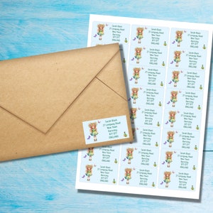 Harmony self adhesive return address labels, 24 labels per sheet, 63.5 x 33.9 mm rectangular stickers with rounded corners