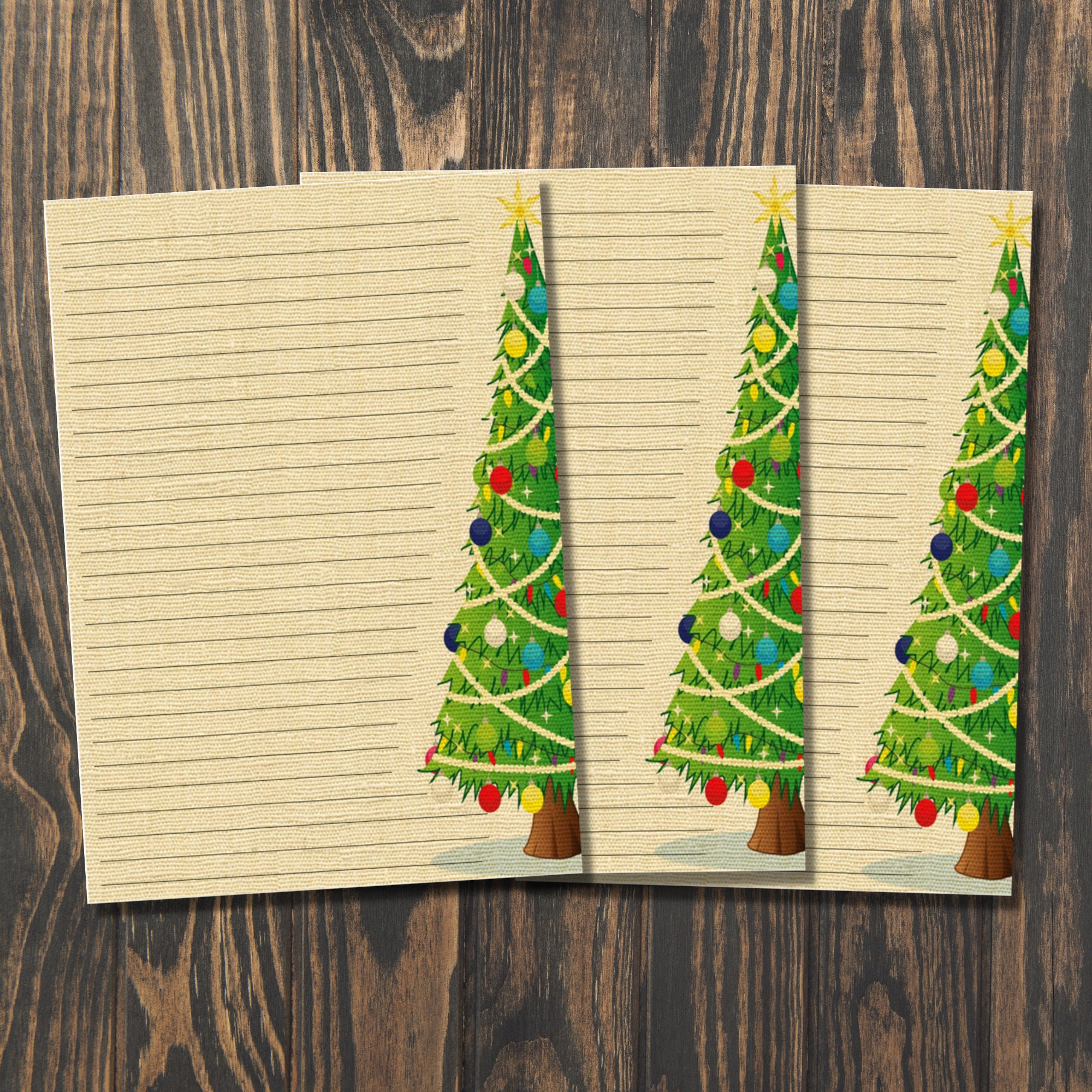 Oh Christmas Tree A5 papier à lettres, jolie papeterie de Noël papier à  lettres doublé ou non doublé, feuilles A5 pour l'écriture de lettres,  fournitures de correspondance -  France