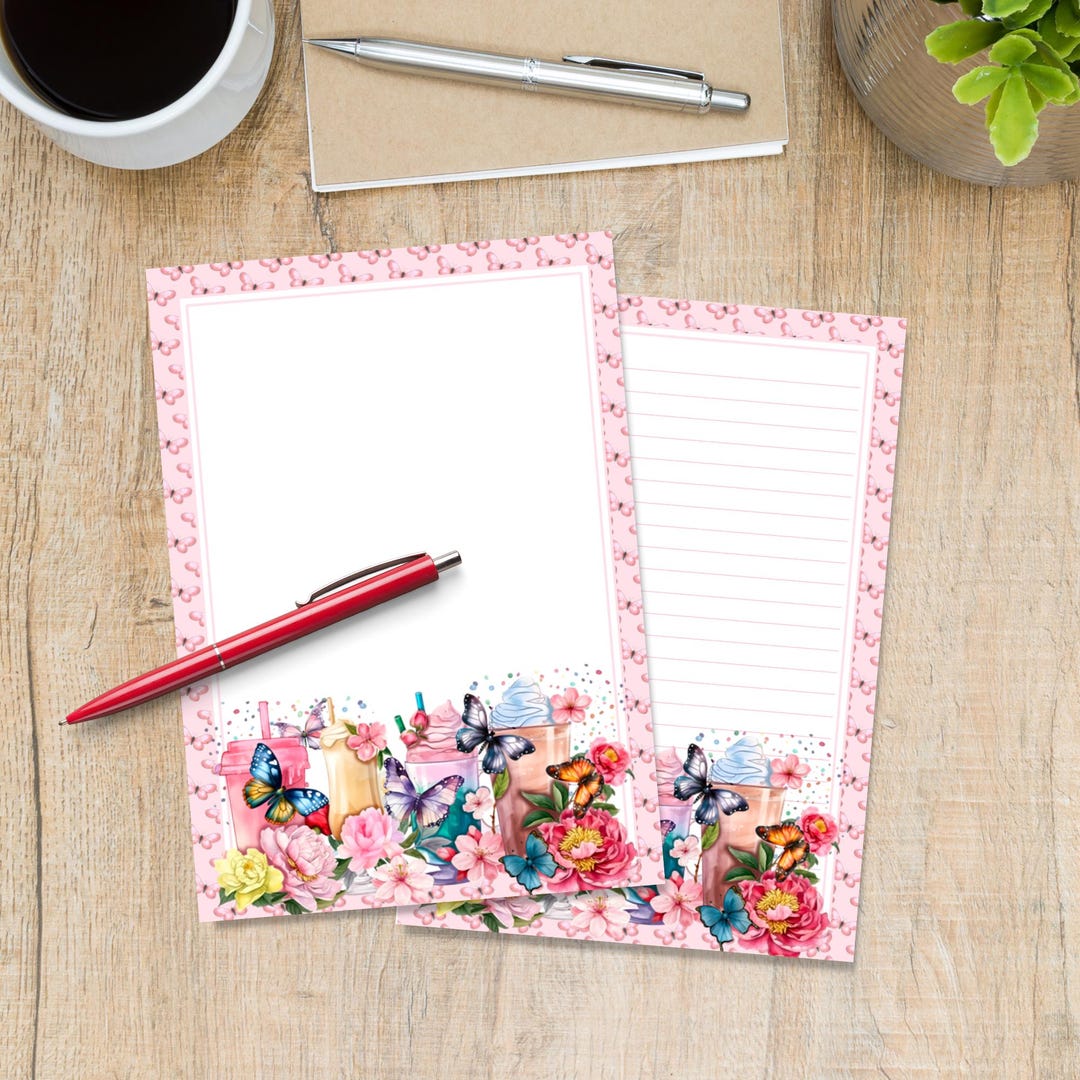 Butterfly Coffee A5 Letter Writing Paper, Pen Pal Supplies, Stationery ...