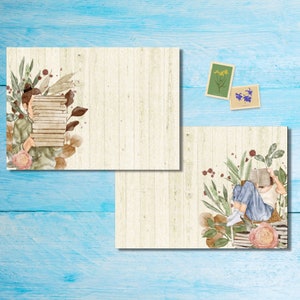 Paquete de 5 o 10 sobres Autumn Books, sobres Happy Mail para cartas de amigos por correspondencia, sobres con envío postal tamaño C6.