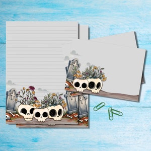 Darkness of Flowers Conjunto de papelaria para escrita de cartas A5, suprimentos para correspondência, kit de correio tradicional, folhas forradas/sem forro combinando envelopes e adesivos