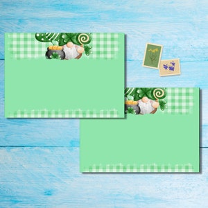 Paquete de 5 o 10 sobres de Patrick the Gnome, sobres de correo felices para amigos por correspondencia, sobres de tamaño C6 que se pueden enviar por correo