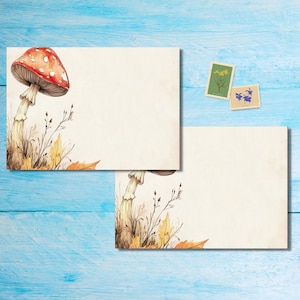 Paquete de 5 o 10 sobres Toadstool, sobres Happy Mail para cartas a amigos por correspondencia, sobres con envío postal tamaño C6