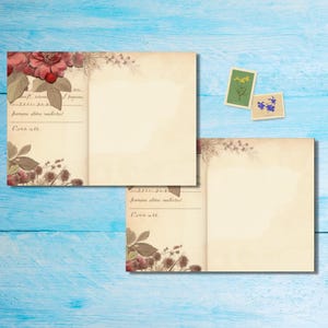Paquete de 5 o 10 sobres para recetas de abuelas, sobres de correo feliz para cartas de amigos por correspondencia, sobres decorados con envío postal tamaño C6.