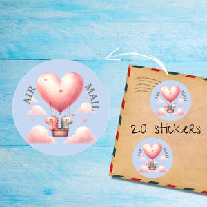 Confezione di adesivi Dino Love, graziose etichette postali rotonde opache e tagliate singolarmente, articoli per amici di penna per decorare buste
