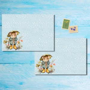 Buste April Showers confezione da 5 o 10, buste Happy Mail per lettere di amici di penna, buste postali formato C6