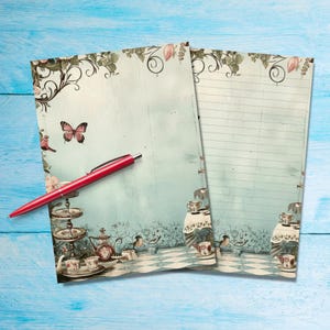 Carta da lettere A5 Whimsical Wonderland, Forniture per amici di penna, Fogli di cancelleria a righe o non a righe, Graziosa carta da lettere con o senza righe