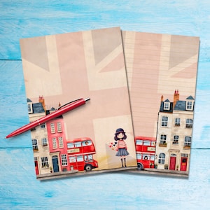 London A5-briefpapier, leuke briefpapiervellen, penvrienden, schrijfpapier met of zonder lijnen voor briefwisseling