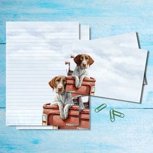Conjunto de papelaria para escrever cartas Truck Ride A5, suprimentos fofos para amigos por correspondência, kit Snailmail, folhas forradas/sem forro com envelopes e adesivos correspondentes