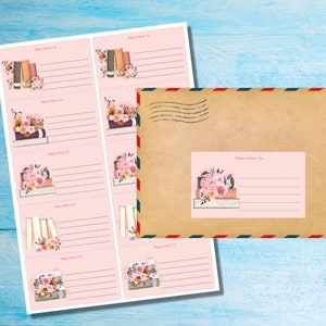 Etichette autoadesive Spring Books, da consegnare a..., 10 etichette per foglio, adesivi rettangolari da 99,1 x 57,0 mm con angoli arrotondati