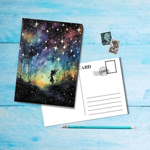 Pixies (n° 3), carte postale au format A6 avec coins arrondis, belle carte postale illustrée postcrossing 14,8 cm x 10,5 cm