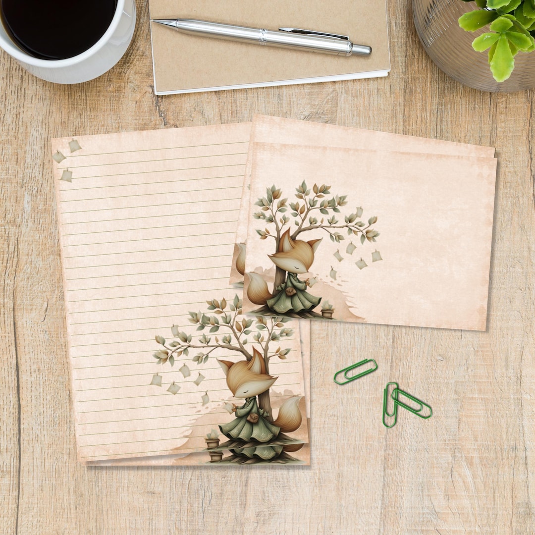 Woodland Whispers Stationery Set, A5 Letter Writing Paper With Matching ...