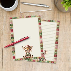 Patchwork Animals writing paper, A5 Letter Stationery sheets, Pen pal supplies