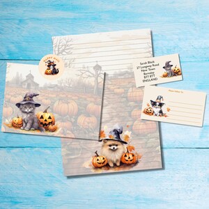 Kit di lettere per corrispondenza con amico di penna/posta ordinaria Pumpkin Patch, carta da lettere A5, buste, etichette per indirizzi, etichette PDT, adesivi rotondi Happy Mail
