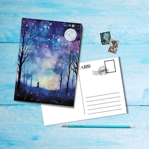 Pixies (n° 4), carte postale au format A6 avec coins arrondis, belle carte postale illustrée postcrossing 14,8 cm x 10,5 cm